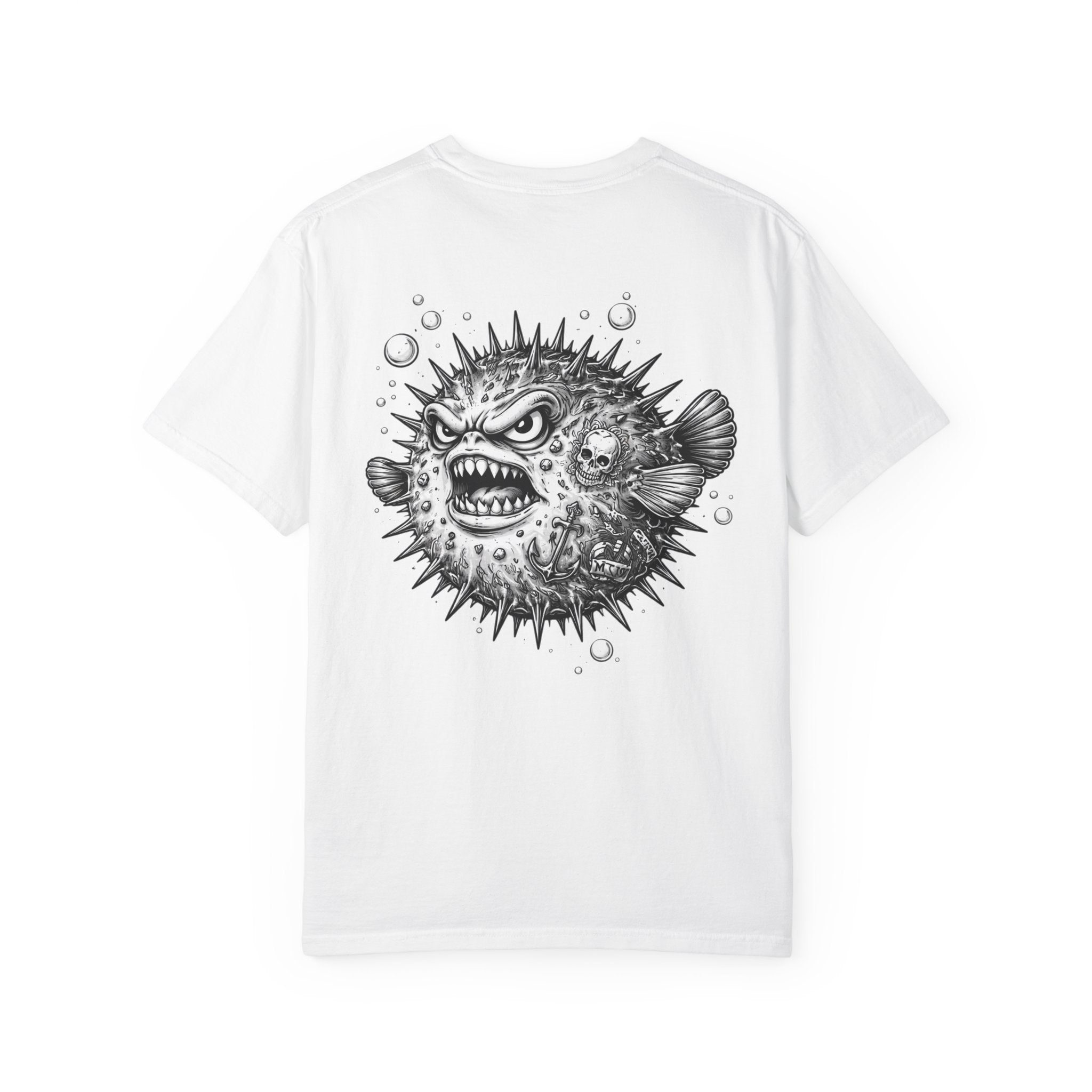 Angry Pufferfish Graphic T-Shirt | Puffer Fish Illustration