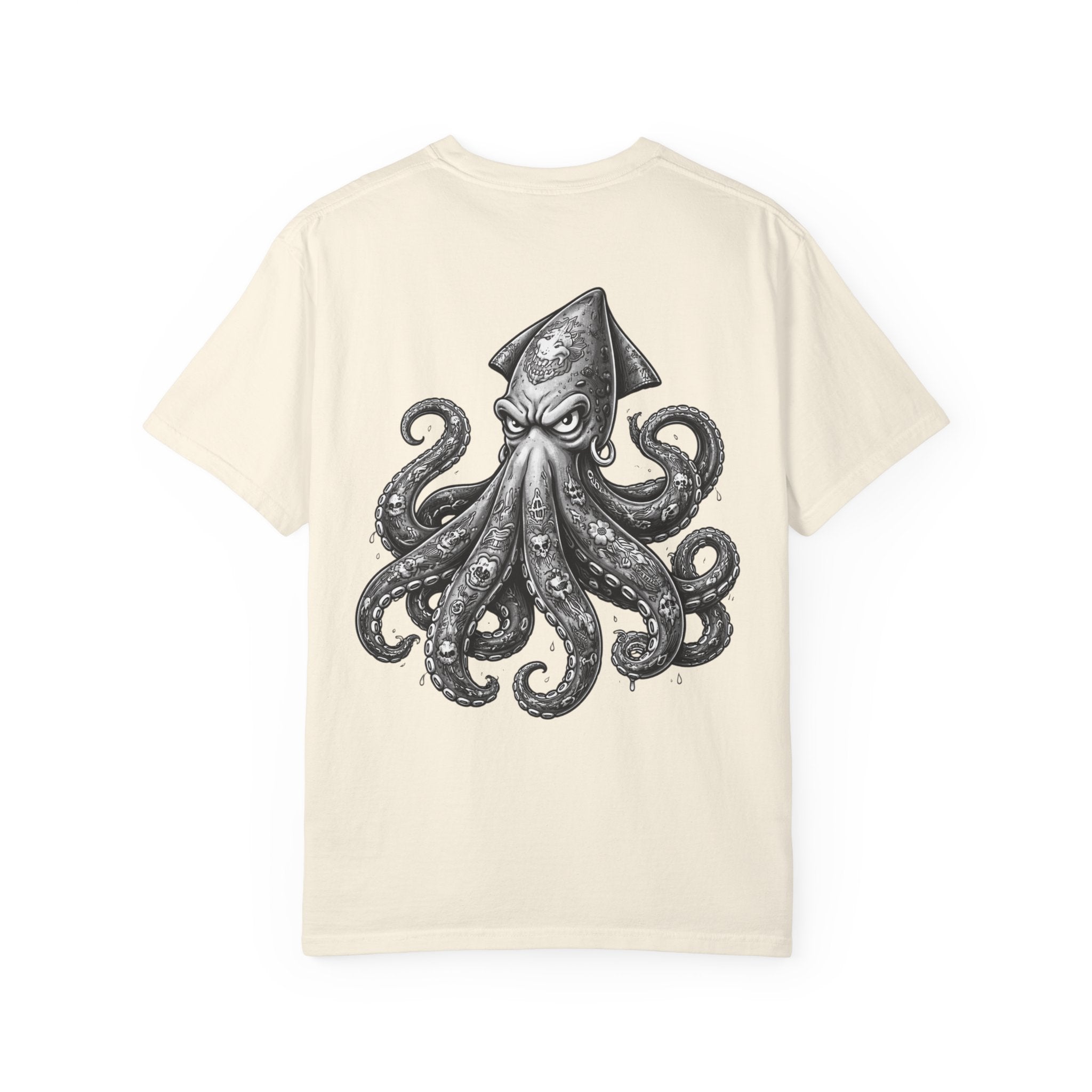 Angry Squid Illustration T-shirt | BuiltDifferent Mindset Tee-No Excuses